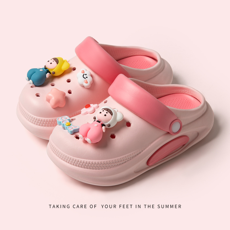 Pantofi de plajă pentru copii cu partea superioară EVA, unisex, pentru 4–9 ani, stil Cartoon Paradise, lansare primăvara 2025