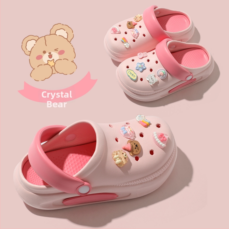 Pantofi de plajă pentru copii cu partea superioară EVA, unisex, pentru 4–9 ani, stil Cartoon Paradise, lansare primăvara 2025