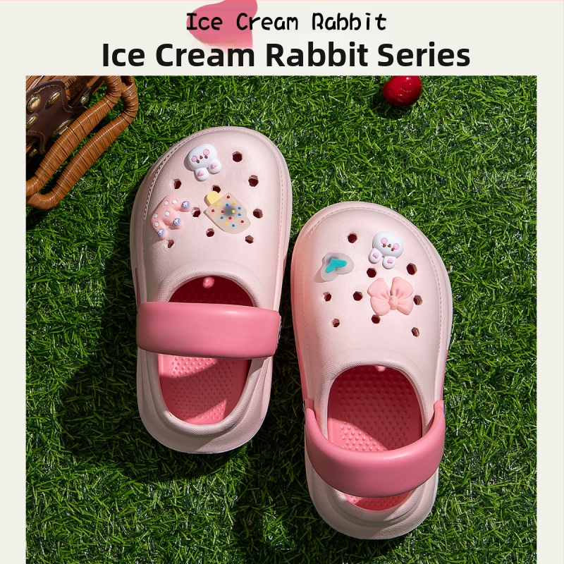 Pantofi de plajă pentru copii cu partea superioară EVA, unisex, pentru 4–9 ani, stil Cartoon Paradise, lansare primăvara 2025