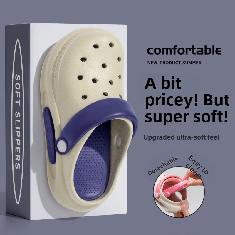 Pantofi de plajă pentru copii cu partea superioară EVA, unisex, pentru 4–9 ani, stil Cartoon Paradise, lansare primăvara 2025