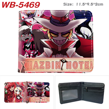 Tárca – bifold kialakítás, PU bőr, anime karikatúra mintázat, ultra könnyű, városi minimalist stílus