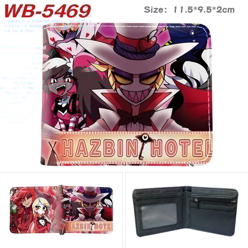 Tárca – bifold kialakítás, PU bőr, anime karikatúra mintázat, ultra könnyű, városi minimalist stílus