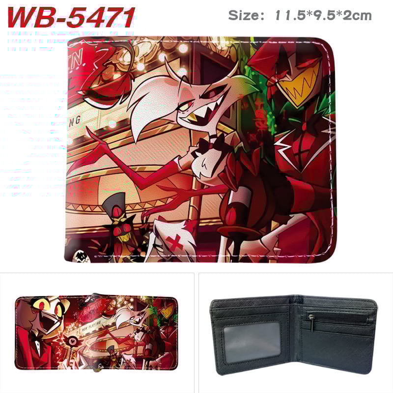 Tárca – bifold kialakítás, PU bőr, anime karikatúra mintázat, ultra könnyű, városi minimalist stílus