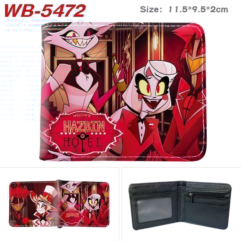 Tárca – bifold kialakítás, PU bőr, anime karikatúra mintázat, ultra könnyű, városi minimalist stílus