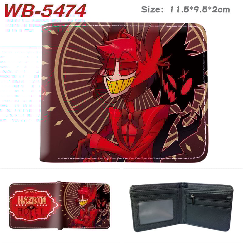 Tárca – bifold kialakítás, PU bőr, anime karikatúra mintázat, ultra könnyű, városi minimalist stílus