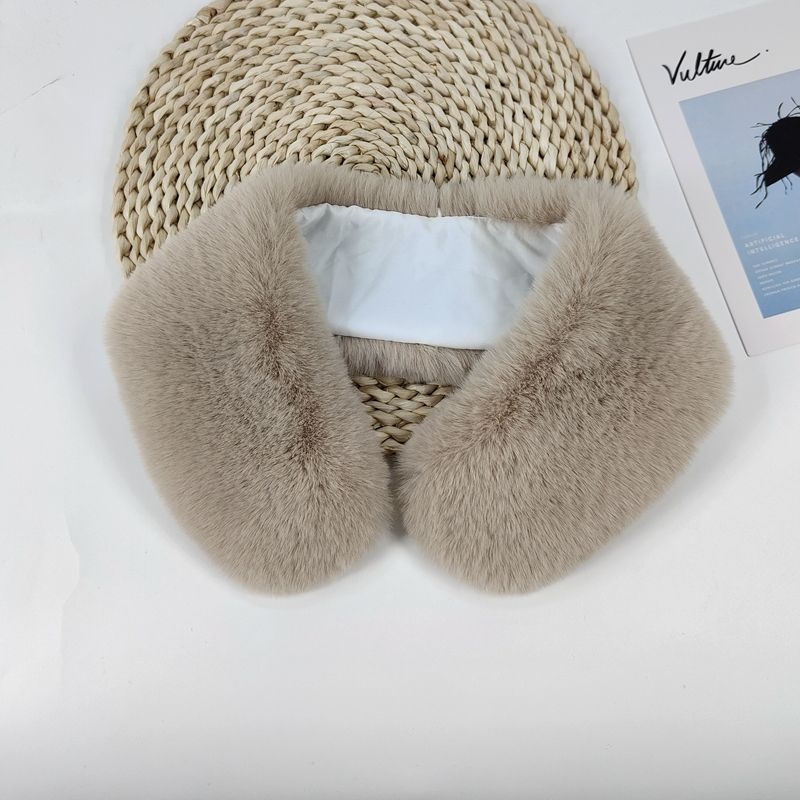 Lažni krzneni ovratnik za jaknu, vuneni materijal, djeca, unisex, prodaje se odvojeno, proljeće 2025