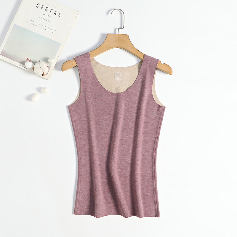 Vesta termică, amestec de cașmir (30–50% acrilic), grosime extra 301-350 g/m2, guler rotund, strat unic de bază