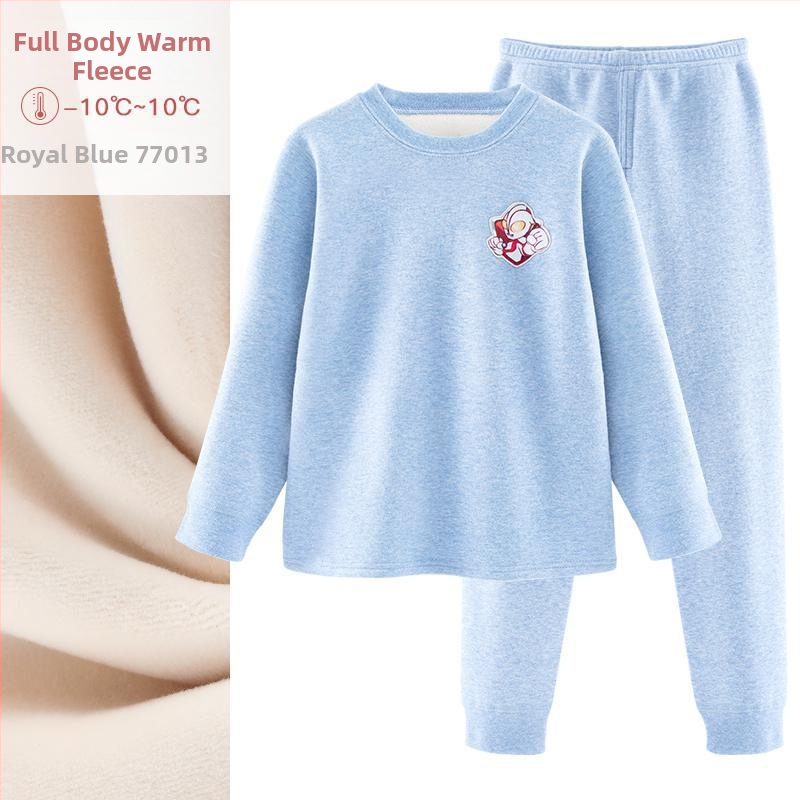 Σετ θερμικού εσωρούχου για κορίτσια, με φλίς επένδυση, από βαμβάκι, για τον χειμώνα, ηλικίες 3–8 ετών