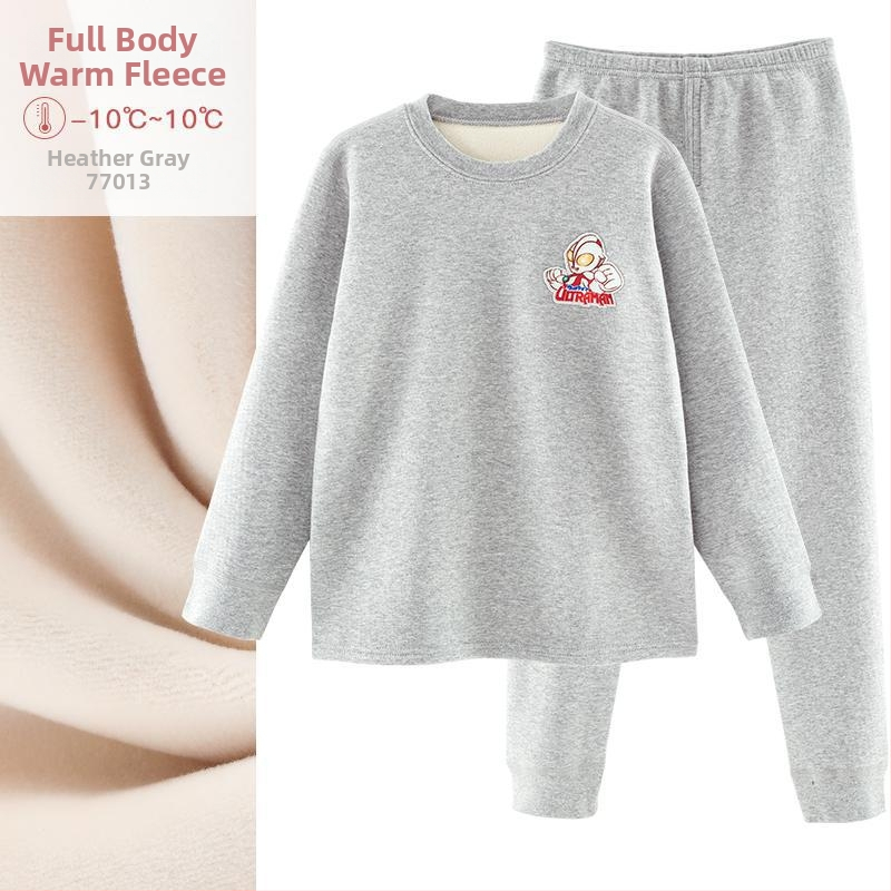 Σετ θερμικού εσωρούχου για κορίτσια, με φλίς επένδυση, από βαμβάκι, για τον χειμώνα, ηλικίες 3–8 ετών