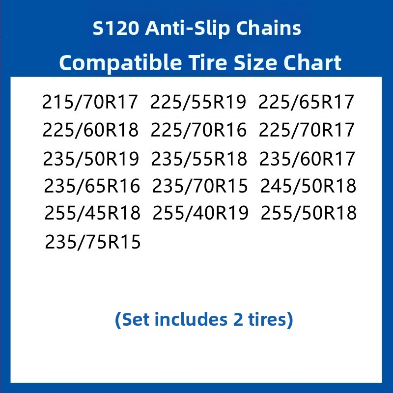 Gumená protiskluzová reťaz na pneumatiky pre autá, SUV a dodávky — univerzálne, približne 4 kg, inštalácia k dispozícii, vhodné pre 205/55R16, 235/55R18, 225/65R17