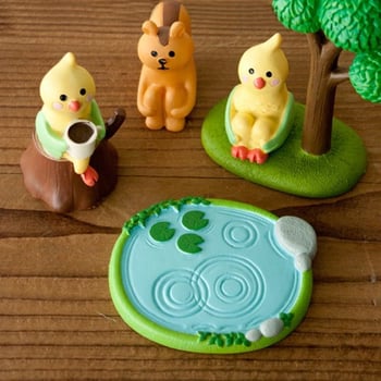 Ornament oval pentru scenă de parc din rășină — Brahma, decor din rășină, stil pastoral, ambalaj carton