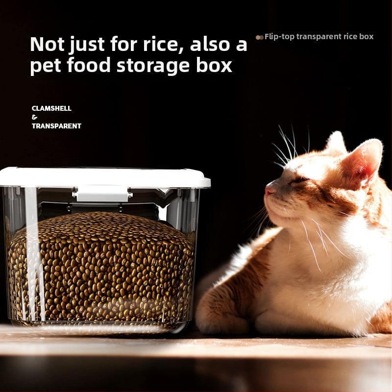 Δοχείο αποθήκευσης, σφραγιζόμενο, ανθεκτικό στην υγρασία, PP υλικό, χωρητικότητα 12 kg, κατάλληλο για ρύζι, αλεύρι, κόκκους και τροφή κατοικίδιων