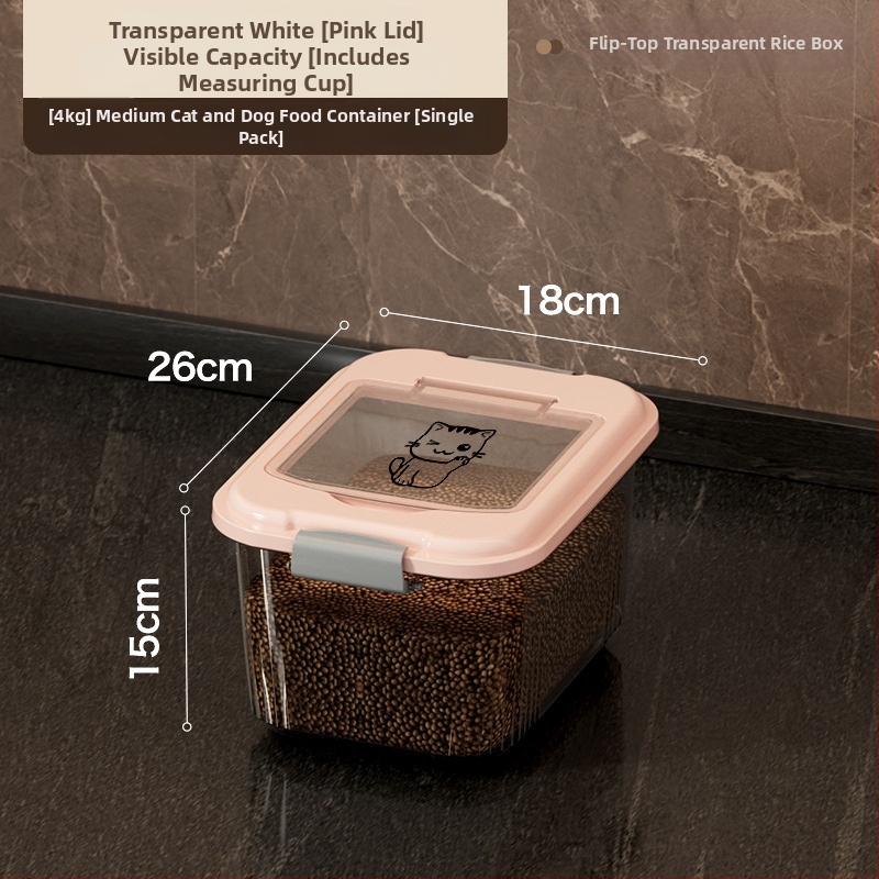 Δοχείο αποθήκευσης, σφραγιζόμενο, ανθεκτικό στην υγρασία, PP υλικό, χωρητικότητα 12 kg, κατάλληλο για ρύζι, αλεύρι, κόκκους και τροφή κατοικίδιων