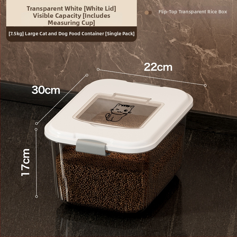 Δοχείο αποθήκευσης, σφραγιζόμενο, ανθεκτικό στην υγρασία, PP υλικό, χωρητικότητα 12 kg, κατάλληλο για ρύζι, αλεύρι, κόκκους και τροφή κατοικίδιων