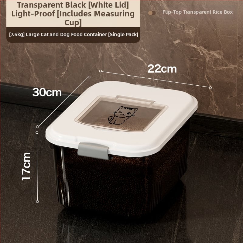 Δοχείο αποθήκευσης, σφραγιζόμενο, ανθεκτικό στην υγρασία, PP υλικό, χωρητικότητα 12 kg, κατάλληλο για ρύζι, αλεύρι, κόκκους και τροφή κατοικίδιων