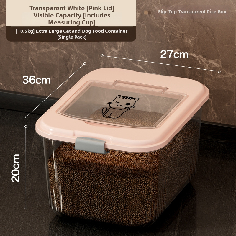Δοχείο αποθήκευσης, σφραγιζόμενο, ανθεκτικό στην υγρασία, PP υλικό, χωρητικότητα 12 kg, κατάλληλο για ρύζι, αλεύρι, κόκκους και τροφή κατοικίδιων