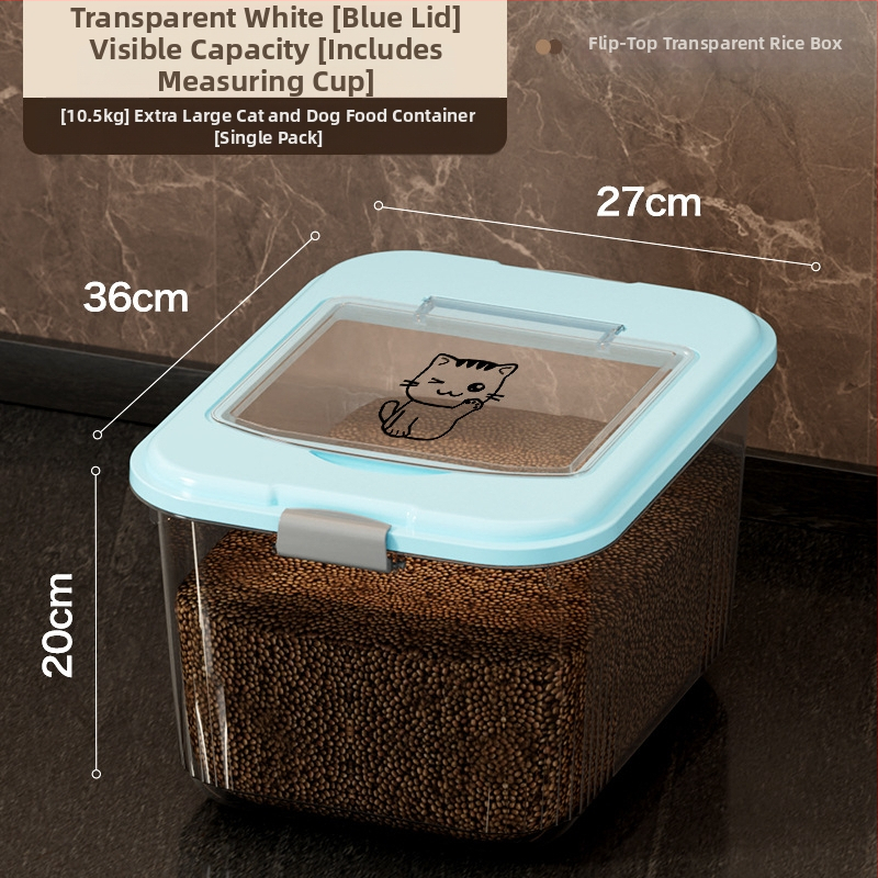 Δοχείο αποθήκευσης, σφραγιζόμενο, ανθεκτικό στην υγρασία, PP υλικό, χωρητικότητα 12 kg, κατάλληλο για ρύζι, αλεύρι, κόκκους και τροφή κατοικίδιων
