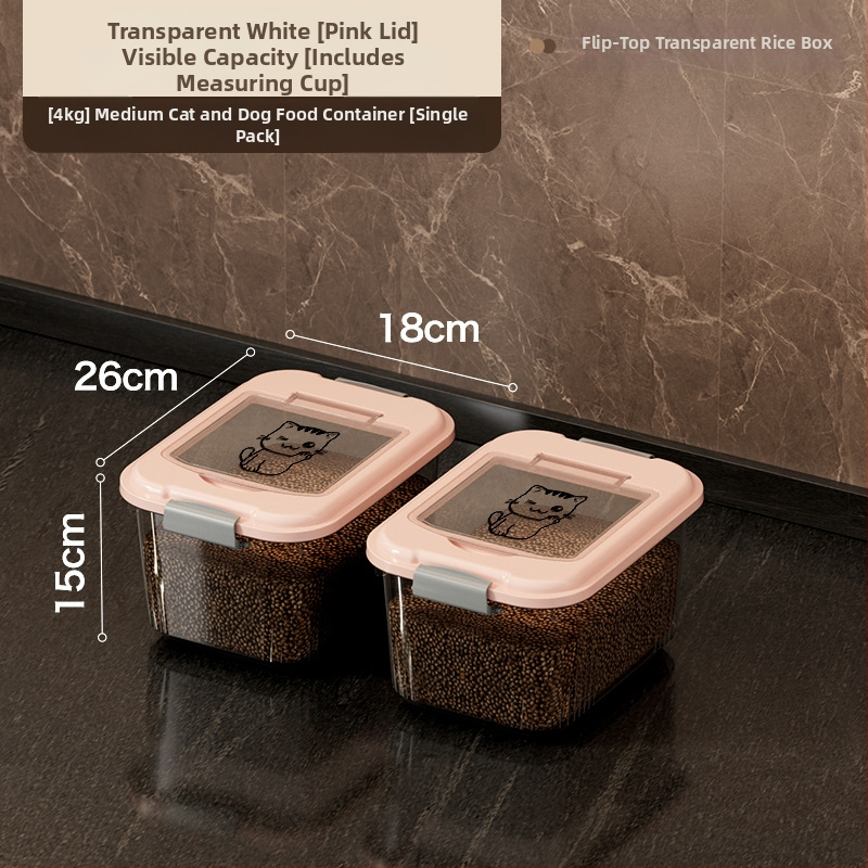 Δοχείο αποθήκευσης, σφραγιζόμενο, ανθεκτικό στην υγρασία, PP υλικό, χωρητικότητα 12 kg, κατάλληλο για ρύζι, αλεύρι, κόκκους και τροφή κατοικίδιων