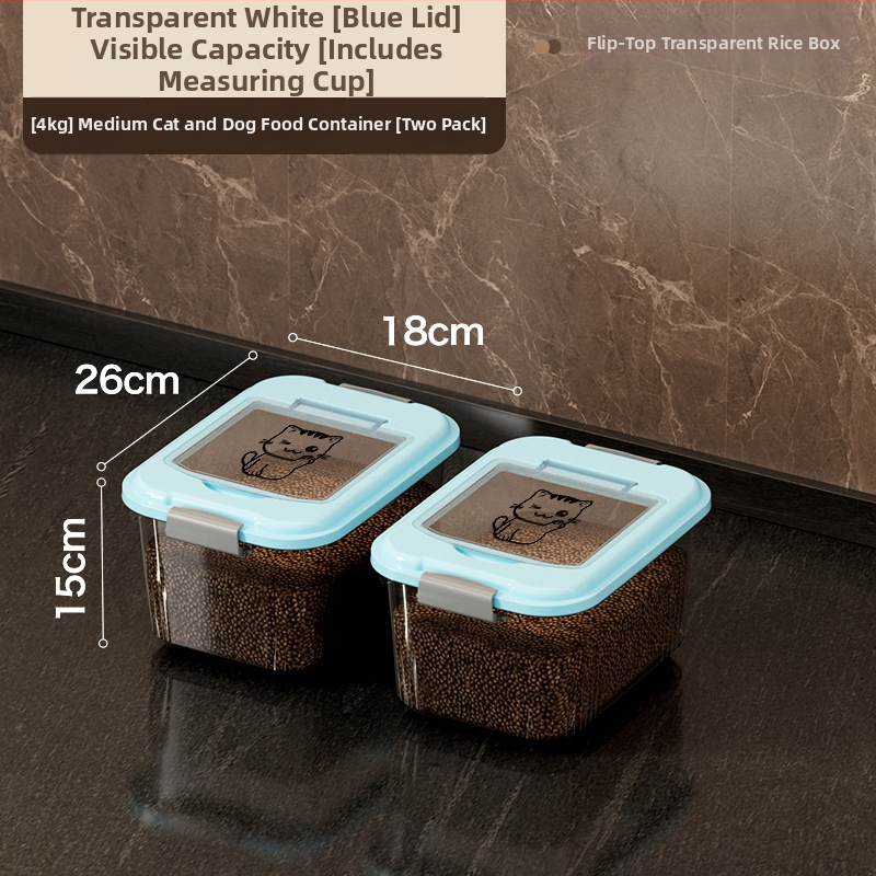 Δοχείο αποθήκευσης, σφραγιζόμενο, ανθεκτικό στην υγρασία, PP υλικό, χωρητικότητα 12 kg, κατάλληλο για ρύζι, αλεύρι, κόκκους και τροφή κατοικίδιων