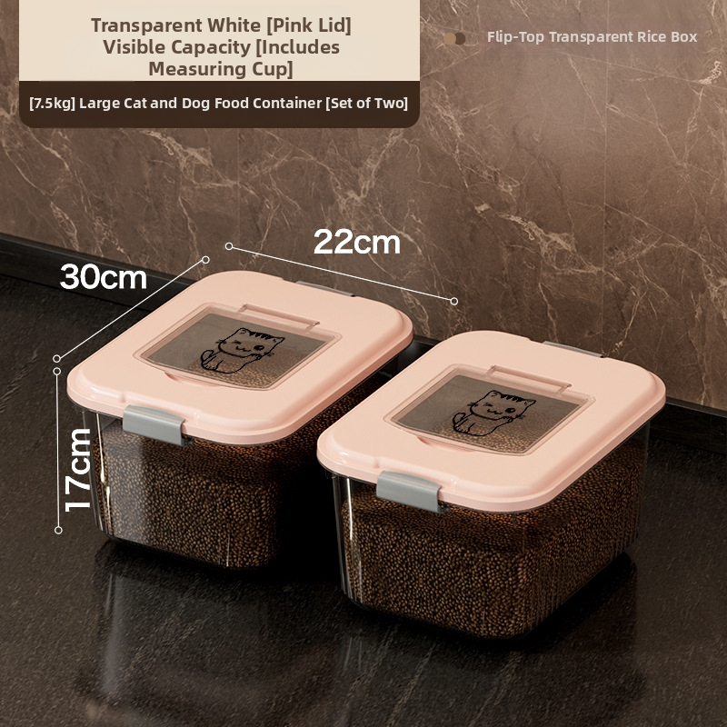Δοχείο αποθήκευσης, σφραγιζόμενο, ανθεκτικό στην υγρασία, PP υλικό, χωρητικότητα 12 kg, κατάλληλο για ρύζι, αλεύρι, κόκκους και τροφή κατοικίδιων