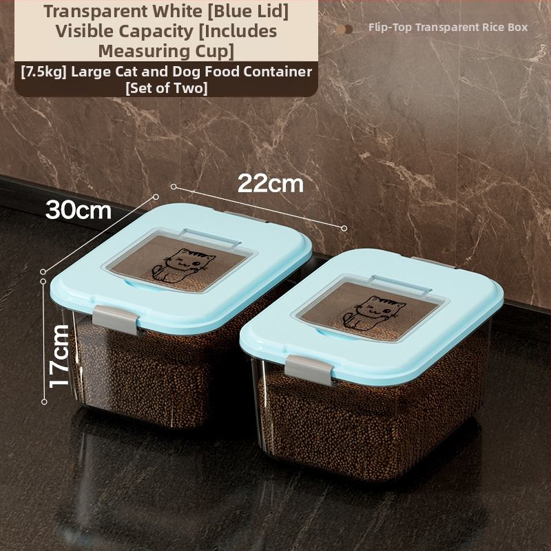 Δοχείο αποθήκευσης, σφραγιζόμενο, ανθεκτικό στην υγρασία, PP υλικό, χωρητικότητα 12 kg, κατάλληλο για ρύζι, αλεύρι, κόκκους και τροφή κατοικίδιων