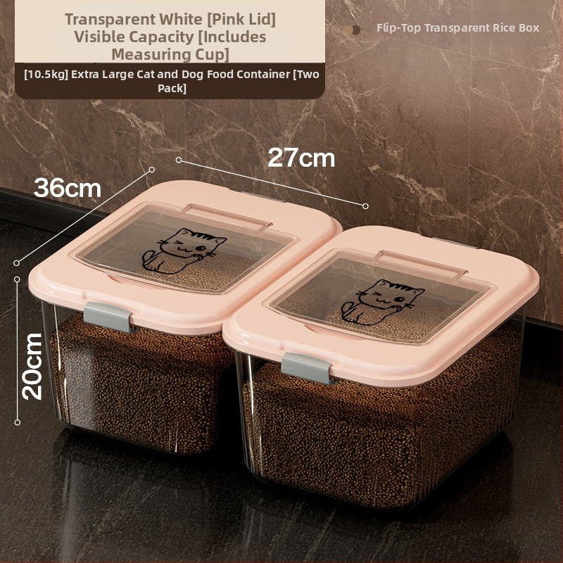 Δοχείο αποθήκευσης, σφραγιζόμενο, ανθεκτικό στην υγρασία, PP υλικό, χωρητικότητα 12 kg, κατάλληλο για ρύζι, αλεύρι, κόκκους και τροφή κατοικίδιων