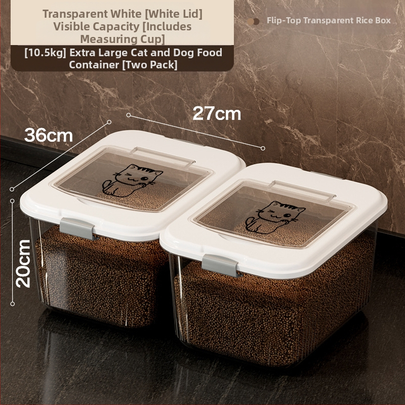 Δοχείο αποθήκευσης, σφραγιζόμενο, ανθεκτικό στην υγρασία, PP υλικό, χωρητικότητα 12 kg, κατάλληλο για ρύζι, αλεύρι, κόκκους και τροφή κατοικίδιων