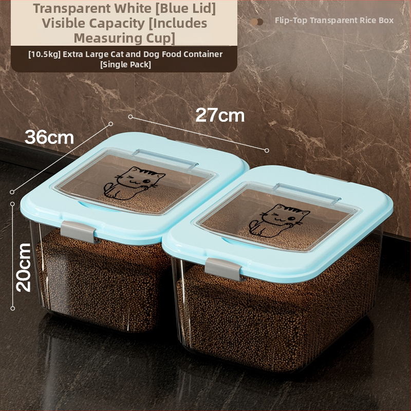 Δοχείο αποθήκευσης, σφραγιζόμενο, ανθεκτικό στην υγρασία, PP υλικό, χωρητικότητα 12 kg, κατάλληλο για ρύζι, αλεύρι, κόκκους και τροφή κατοικίδιων