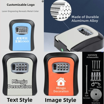 Falra szerelt jelszavas kulcstartó doboz — ABS alumínium ötvözet, KC-108, zárókar vastagsága 95 mm, rudak közötti távolság 95 mm