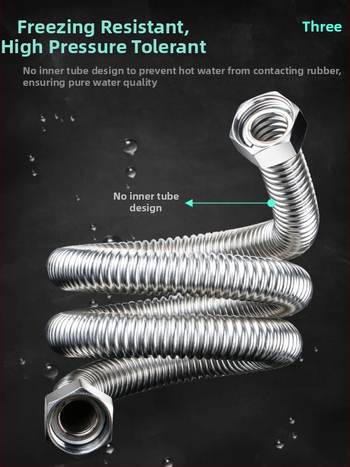 304 nerezová oceľová hadica vstupná, model LX, vysoký tlak, teplotne odolná, CE certifikát