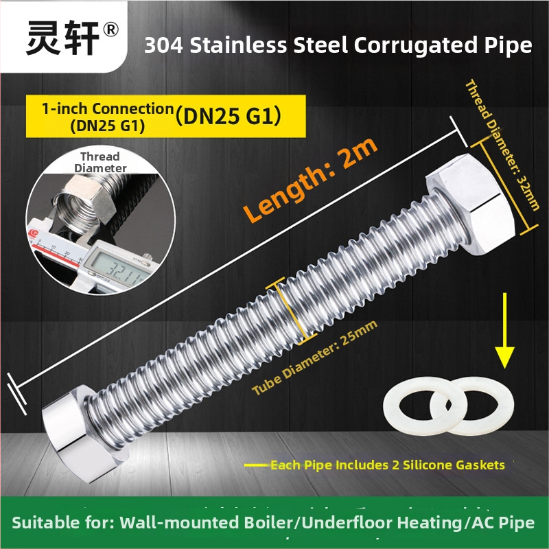 304 nerezová oceľová hadica vstupná, model LX, vysoký tlak, teplotne odolná, CE certifikát