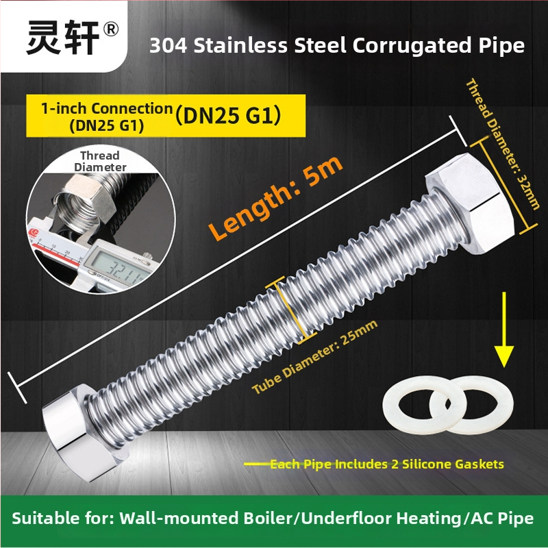 304 nerezová oceľová hadica vstupná, model LX, vysoký tlak, teplotne odolná, CE certifikát