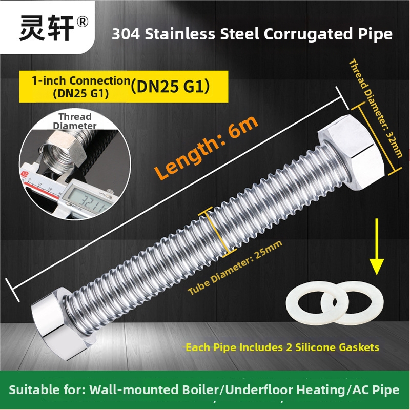 304 nerezová oceľová hadica vstupná, model LX, vysoký tlak, teplotne odolná, CE certifikát