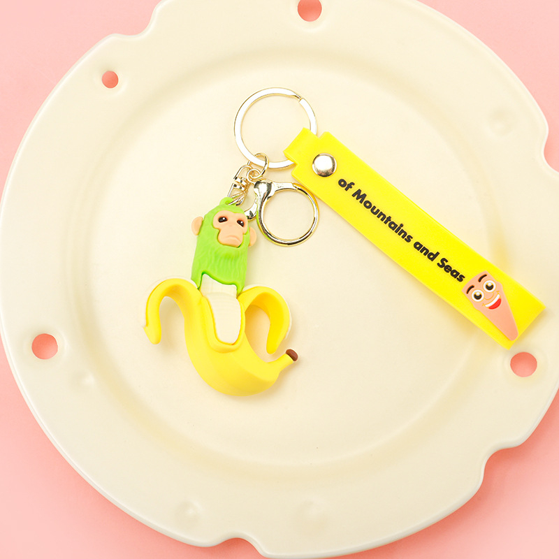 PVC kulcstartó – karikatúra figura Shanhaijing, ember bottal és cápa baba