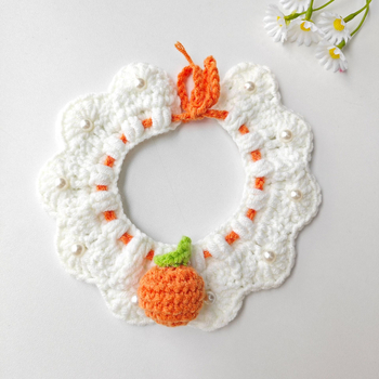 Γλυκό πλεκτό φουλάρι για κατοικίδια, με καρτούν μοτίβο, χειροποίητο πλέξιμο με βελονάκι από μαλλί, για σκύλους και γάτες, όλο τον χρόνο