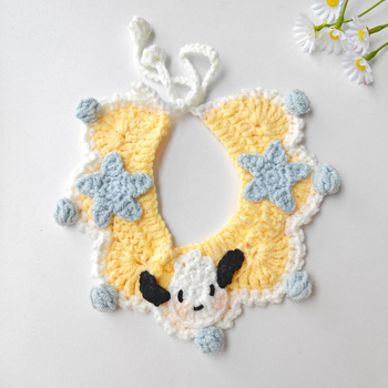 Γλυκό πλεκτό φουλάρι για κατοικίδια, με καρτούν μοτίβο, χειροποίητο πλέξιμο με βελονάκι από μαλλί, για σκύλους και γάτες, όλο τον χρόνο