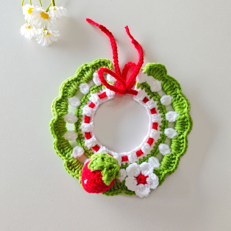 Γλυκό πλεκτό φουλάρι για κατοικίδια, με καρτούν μοτίβο, χειροποίητο πλέξιμο με βελονάκι από μαλλί, για σκύλους και γάτες, όλο τον χρόνο