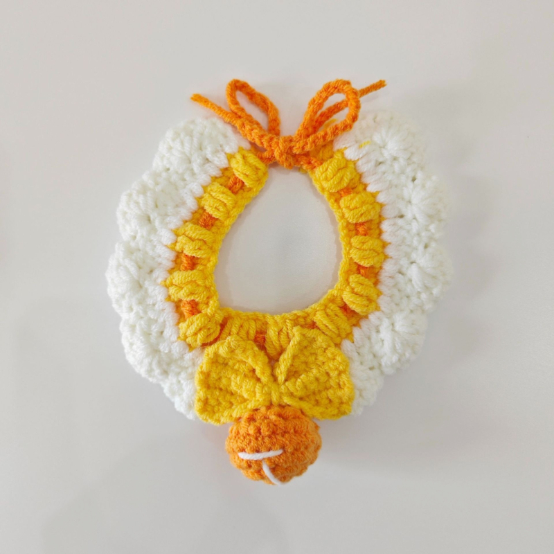 Γλυκό πλεκτό φουλάρι για κατοικίδια, με καρτούν μοτίβο, χειροποίητο πλέξιμο με βελονάκι από μαλλί, για σκύλους και γάτες, όλο τον χρόνο