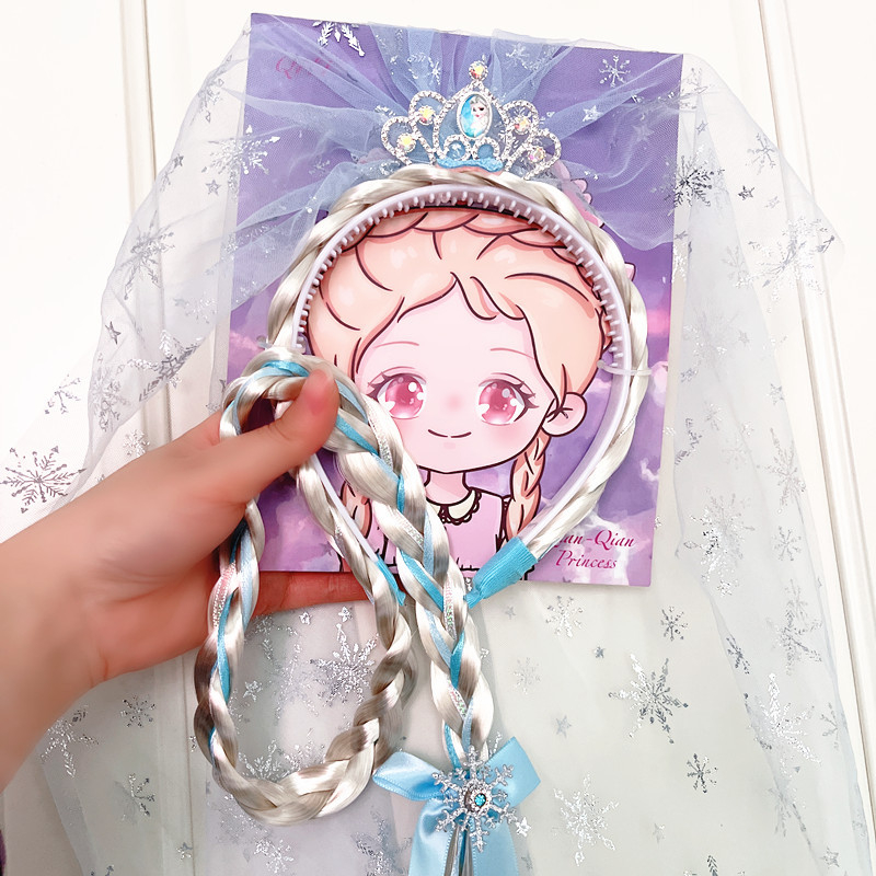 Παιδικός κεφαλόδεσμος με πλέξη και καρό μοτίβο από πλαστικό/ρητίνη, ατομικά συσκευασμένος, δυνατή προσαρμογή