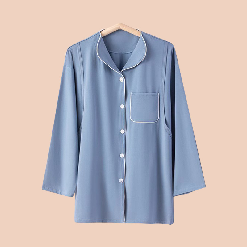 Σετ πιτζάμες από βαμβάκι για μητέρες με άνοιγμα θηλάσμου, σπίτι, μακριά μανίκια, παντελόνια, άνοιξη–φθινοπωρινός–χειμερινός, λεπτό