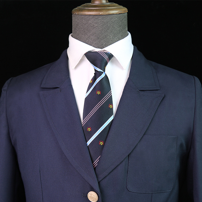 Jacquard prugasta kravata, poliester, unisex, stil strelice