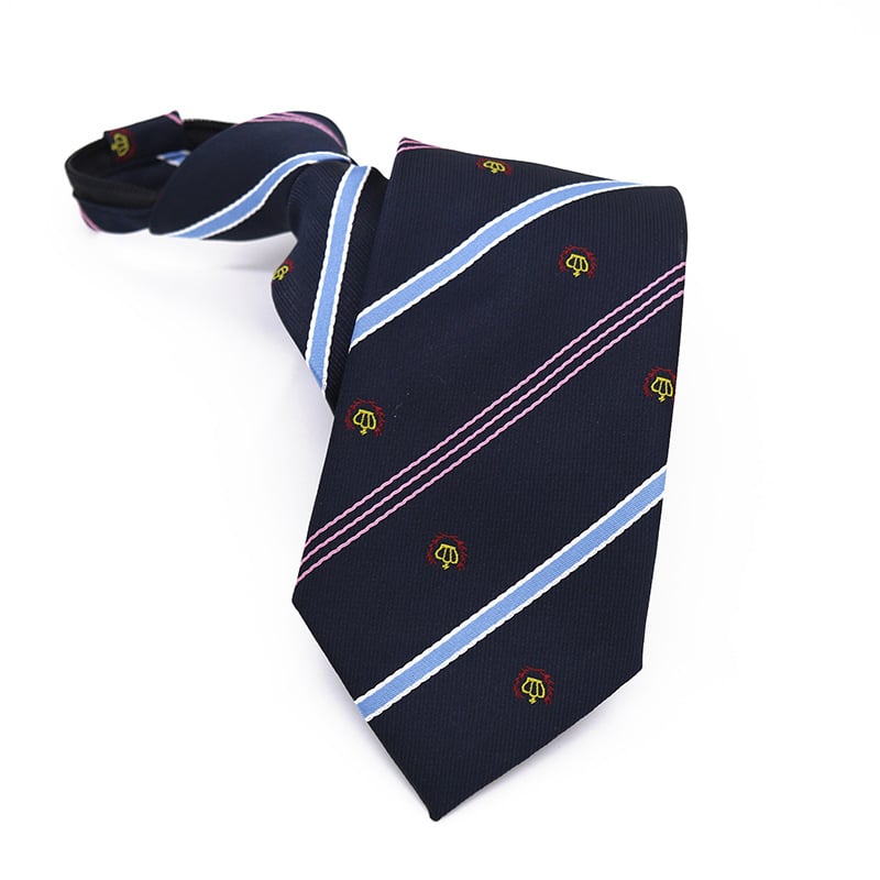 Jacquard prugasta kravata, poliester, unisex, stil strelice
