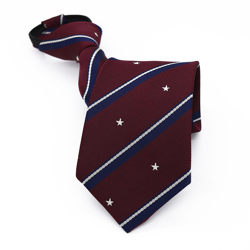 Jacquard prugasta kravata, poliester, unisex, stil strelice