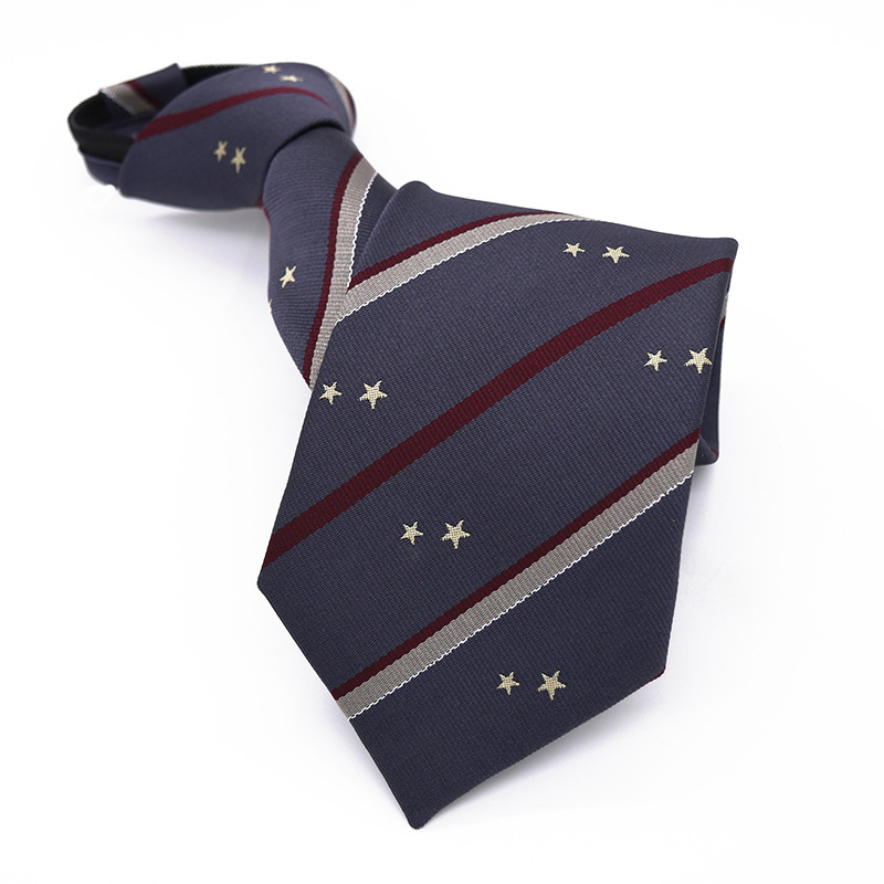 Jacquard prugasta kravata, poliester, unisex, stil strelice