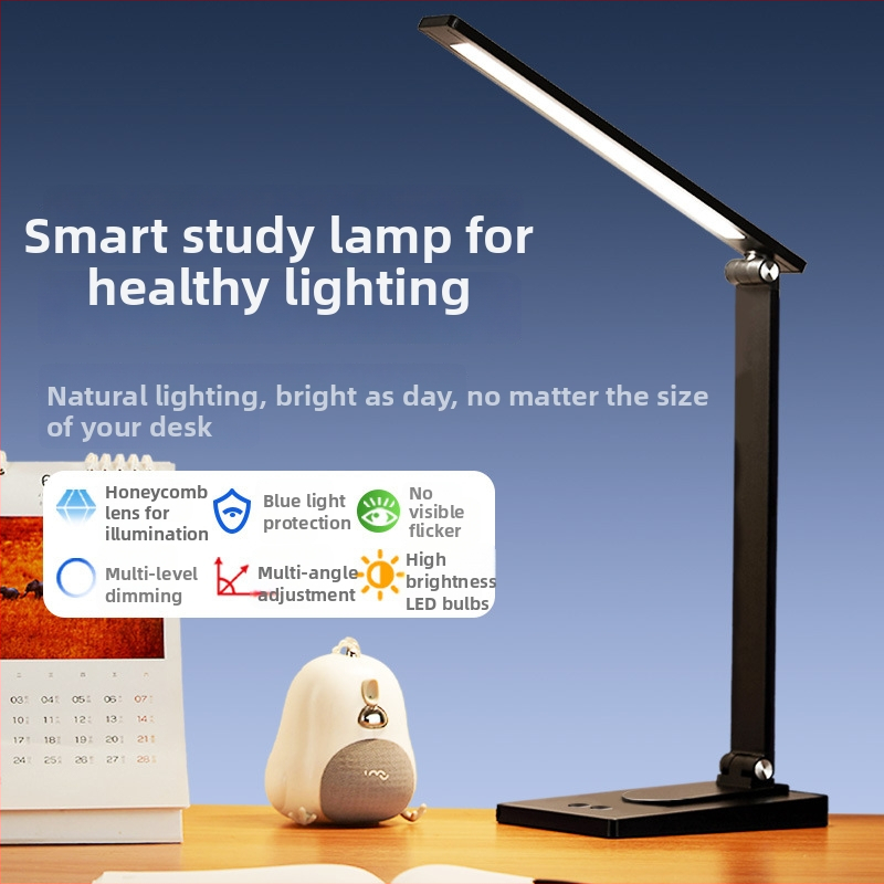 Λάμπα γραφείου LED με προστασία ματιών, κράμα αλουμινίου, τροφοδοσία USB, αφής, νυχτερινό φως, κατάλληλη για εστίες φοιτητών και υπνοδωμάτια
