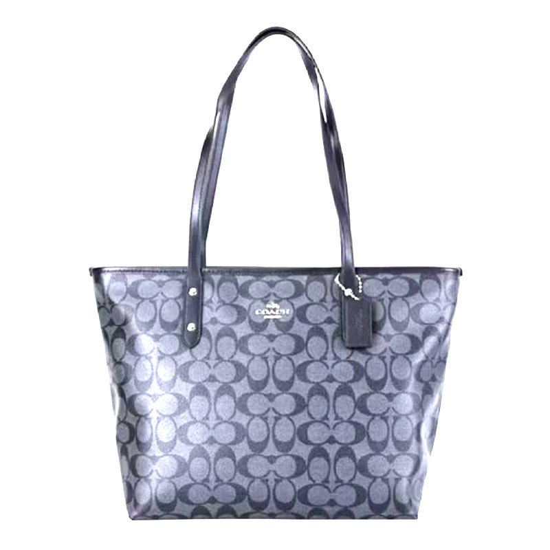 Γυναικεία τσάντα City30 Tote, PVC, αστικός μινιμαλιστικός στυλ, οριζόντιο ορθογώνιο σχήμα, κλείσιμο με φερμουάρ, εσωτερικό διαμέρισμα με φερμουάρ, εσωτερική τσέπη τύπου patch, επένδυση πολυεστέρα-βαμβάκι, διπλοί ιμάντες, μεγάλος χώρος αποθήκευσης