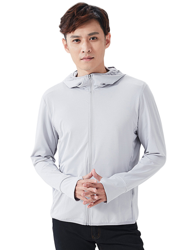 Unisex outdoor vetrovka s UPF50+ UV ochranou, priedušná, rýchloschnúca polyesterová látka, kapucňa