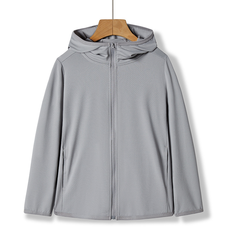 Unisex outdoor vetrovka s UPF50+ UV ochranou, priedušná, rýchloschnúca polyesterová látka, kapucňa