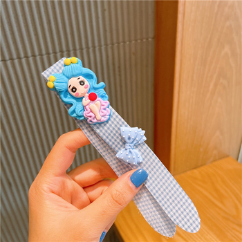 Детски карикатурен аксесоар за глава, ръчна изработка, с магическа лепяща лента за фиксиране на чубките.