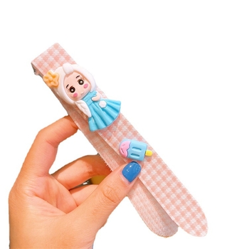 Детски карикатурен аксесоар за глава, ръчна изработка, с магическа лепяща лента за фиксиране на чубките.